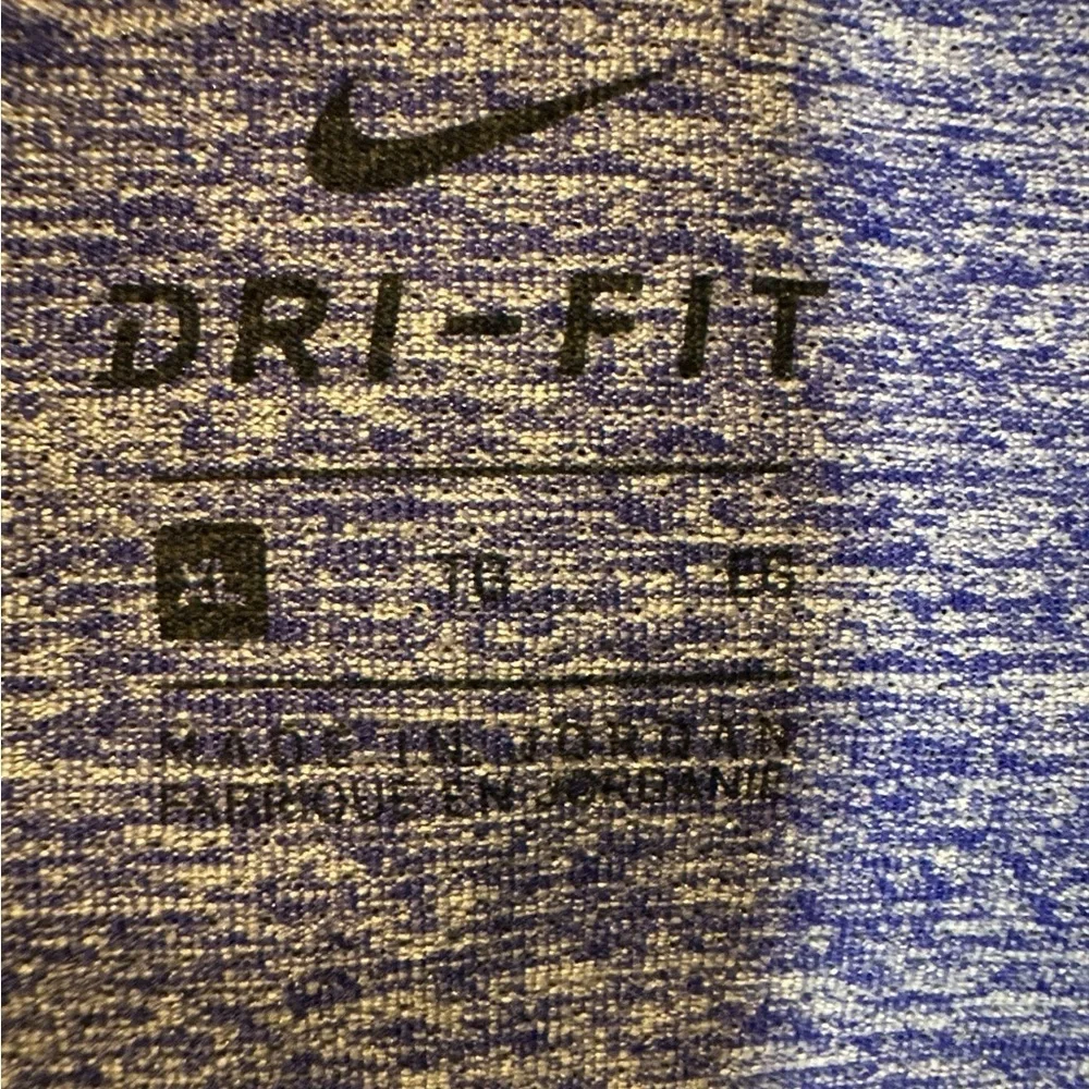 Nike Running DRI-FIT Heathered Blue Long Sleeve Shirt